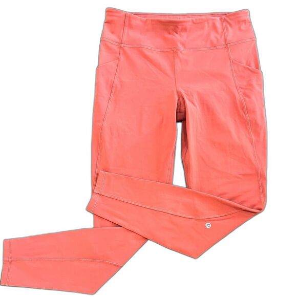 Lululemon Time To Sweat Tight 28inch Brick Rose Womens Leggings. Size 12 - Picture 2 of 7